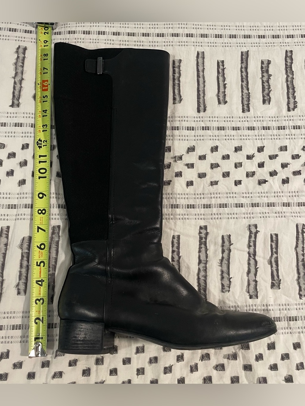 Aquatalia Black Tall Leather Riding Boots - Picture 2 of 5